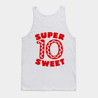 Super Sweet 10 Donut Birthday Tank Top